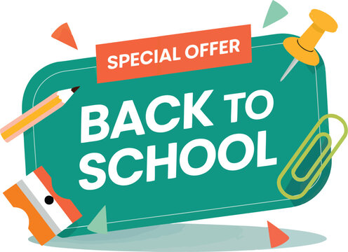 Back to School Special Offer Banner for a Sale on Supplies