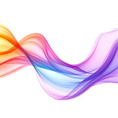 A vibrant, flowing abstract design with a gradient of rainbow colors against a black background
