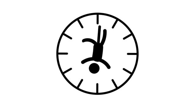A person trapped within the endless ticking of time, symbolizing the struggle to escape the constraints of hours and moments passing relentlessly