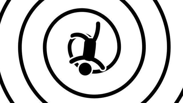 A swirling vortex draws a person inward, representing being consumed by obsession or the overpowering attraction of the unknown and uncontrollable