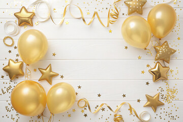 golden christmas balls with ribbon