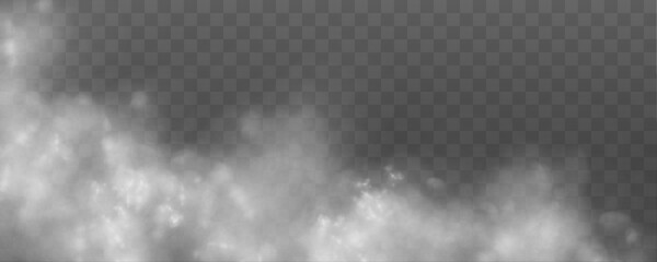 Dramatic steam or fog burst simulating pressure release or thermal vents. High-resolution effect for realistic renderings. Vector on transparent base.