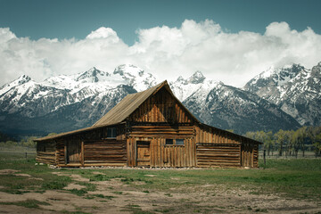 barn in the mountains