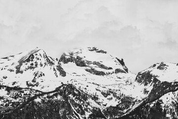 mountain landscape with snow