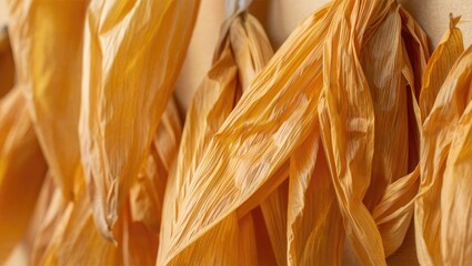 Close-up of Dried Yellow Flower Petals Hanging natural