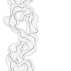 Seamless wave pattern. Abstract background with linear curls.