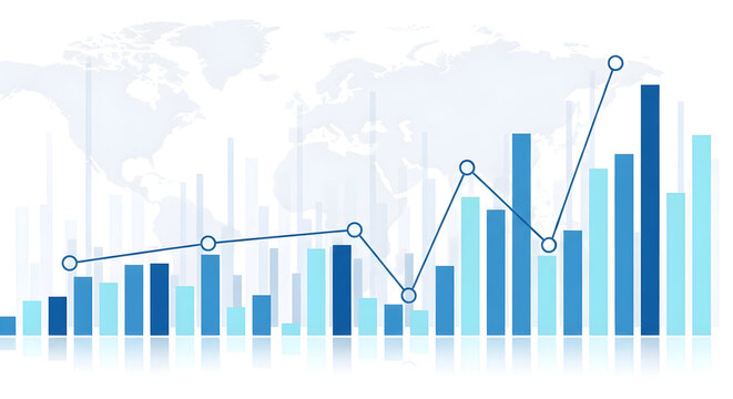 Global Business Growth and Financial Performance Chart - Powered by Adobe