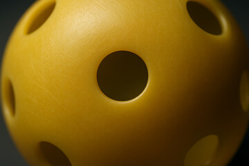 Vibrant Yellow Wiffle pickleball Surface Close-Up