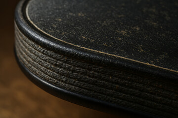 Vintage Leather Pickleball Close-Up
