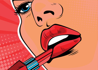  Woman Lipstick Vector