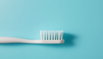 Toothbrush with white bristles.