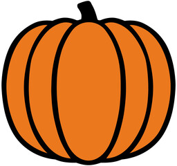 Minimalist Halloween Pumpkin Vector Illustration