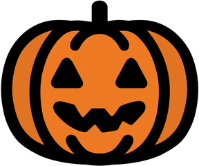 Minimalist Halloween Pumpkin Vector Illustration