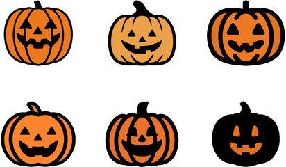 Minimalist Halloween Pumpkin Vector Illustration