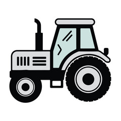 Tractor Clipart Vector Illustration, Farming Agriculture Vehicle Icon