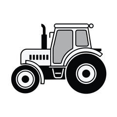 Tractor Clipart Vector Illustration, Farming Agriculture Vehicle Icon