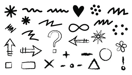 Hand drawn doodle elements for decoration use