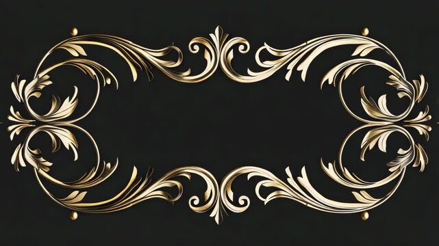 Golden Scroll Decoration