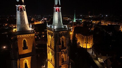 Wrocław by night by drone © Barto