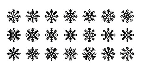 snow, flat, simple, they, range, intricate, design, unique, illustration, white, pattern, set, depicting, vector, background., [converted], geometric, symmetrical, more, each, showcasing, designs.