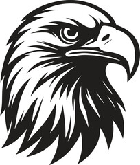 Obraz premium Majestic Black and White Eagle Head Graphic for Striking Apparel