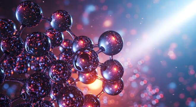 3D Model of Molecules, Atoms, DNA, and Molecular Structure