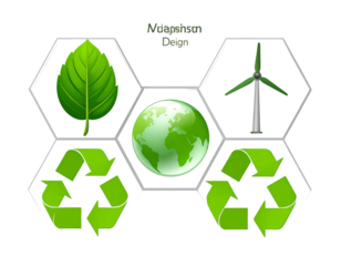 Eco-friendly energy symbol set