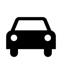 Simple and clear black and white car icon