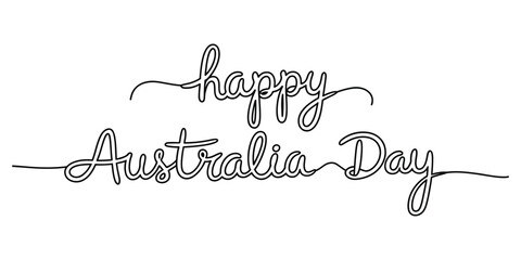 Happy Australia Day Calligraphy