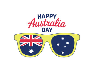 Happy Australia Day Sunglasses with Flags