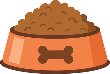 Healthy pet food bowl nutrition for dogs and cats vector