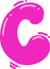 Pink Slime Letter C