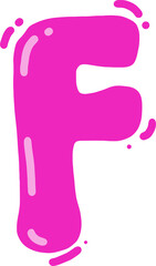 Pink Slime Letter F