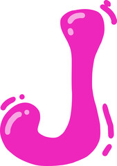Pink Slime Letter J