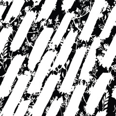 Seamless floral pattern, classic flower ornament, abstract ditsy print in vintage motif. Elegant botanical design of beautiful large wild flowers, leaves, small branches, herbs. Vector illustration.