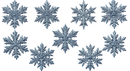 snow flakes on white background