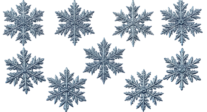 snow flakes on white background