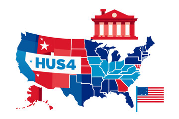 usa state flag map