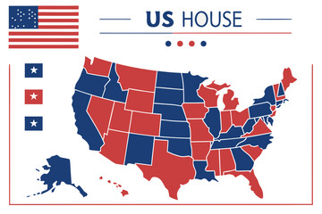 usa state flag map