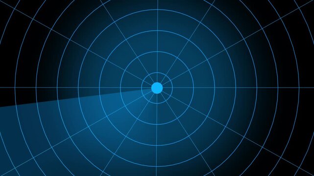 Aerial defense radar hologram with heatmap effects and blinking signal points .Futuristic radar screen interface with blue digital grid and scanning beam, high - Powered by Adobe
