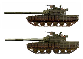 A collection of MBT concepts (top: T-64 Krab, bottom: T-64 Krab-T). Individual images, in full size, can be found in the portfolio or by name in the site search © Tikros