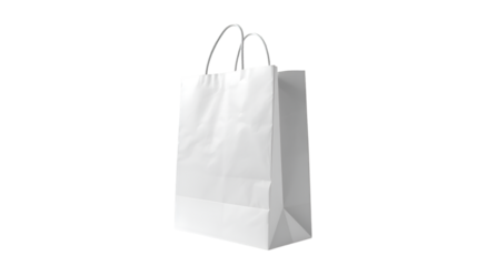 Plain White Paper Shopping Bag with Handles paper bag
