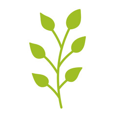 Obraz premium green leaf doodle art 