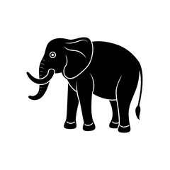 Fototapeta premium Silhouette of a standing elephant