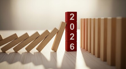Domino Effect of Year 2026 Stopping Falling Blocks