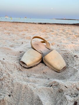 sandals on the beach