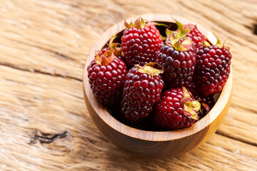 Fresh Ripe Blackberries Close Up with Natural Texture