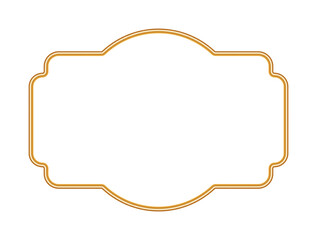 Luxury golden 3d frame, shiny realistic ornamental vignette. Islamic traditional border, Indian decorative element, morocco shapes. Vector illustration for certificates, stamps, labels, badges