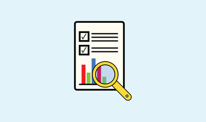 Business data analysis icon animation video