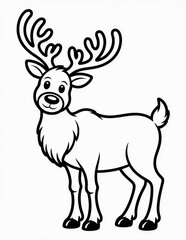 vector illustration of a deer
